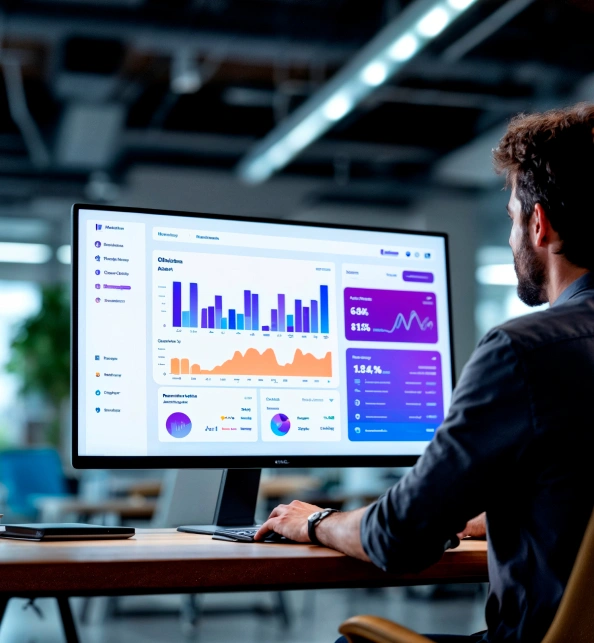 Digital marketing strategy analysis on computer
