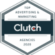Clutch Top Advertising and Marketing Agencies 2020 award badge recognizing industry excellence